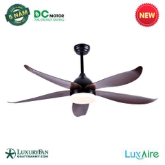 Quạt trần 5 cánh Lux Aire Sunny 54" cánh vân gỗ động cơ DC sải cánh 137cm