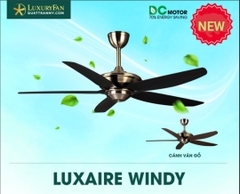 Quạt trần 5 cánh LuxAire Windy động cơ DC 55W sải cánh 142cm  (bộ tay khiển, cánh, bản led) 12 tháng, bảo hành động cơ 5 năm)