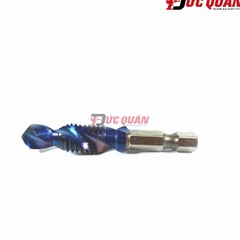 Bộ 6 mũi khoan Taro M3-M10 thép HSS 6542 phủ Titanium, doa âm mũ vít