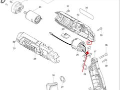 Chốt cao su vít gập TD022 Makita 263027-3