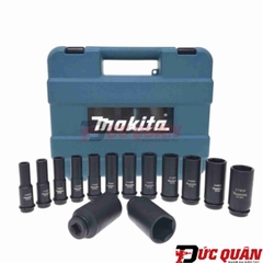 Bộ đầu tuýp ( 1/2 dài 81mm ) Makita B-52308 (14 chi tiết/bộ)