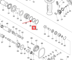 Vòng đệm máy DHR242/ DHR244 Makita 257932-4