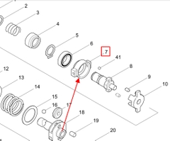 Vòng đệm gài máy bắn vít gập, TD020D,TD021D, TD022D, MAKITA, 313136-9