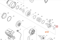 Long đền máy bắn vít, DTD137, DTD148, HR4000C, DTD153, DTD154, MAKITA, 253314-8