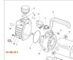 Ốc đồng ( M8x12 ), máy hút chân không, DVP180, MAKITA, AS000VP009