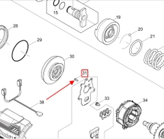 Ốc cho mạch máy pin Makita 266490-9 ( 1 cái )