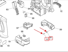 Bộ chốt cố định giảm sóc máy DHR242, DHR244, DTW300, DTW180, DTW181 Makita 268284-8