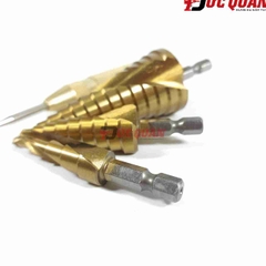 Bộ 3 mũi khoan tháp phủ titan + bung tu lấy dấu 5in DQ22