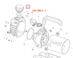 Nấp xả máy hút chân không MAKITA DVP180