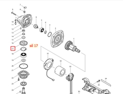 Nhông xoắn máy mài góc Pin, DGA402, MAKITA, 227502-3