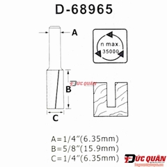 Mũi phay thẵng 2 cạnh Makita D-68965