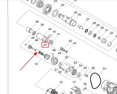 Trục cam máy khoan bê tông, DHR182, MAKITA, 327216-5