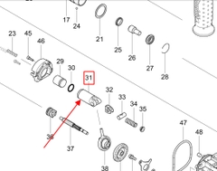 Trục PISTONHR máy khoan bê tông, HR140D, DHR171, DHR166D, MAKITA, 319510-9