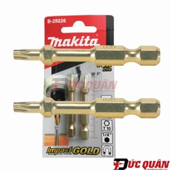 Bộ 2 mũi vít hoa thị Torsion Impact Gold Makita (không có lỗ)