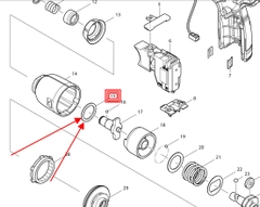 long đền nhựa máy bắn vít TD090D/ TD110 TW141/ TD010 Makita 261140-1 ( 1 cái )