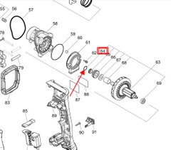 Vòng đệm cao su máy khoan bê tông, DHR182, TD001G, 5277NB, HR1840, HM1213C, GA7070, MAKITA, 213118-0