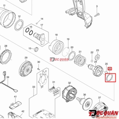 Long đền thép giữ pi cốt búa Makita DTD172 267283-7 ( 1 cái )