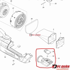 Đầu hút bụi máy Makita DCL282