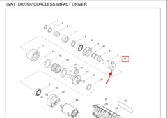 Khớp nối trục nhông vít gập TD022D, TD020, TD021, Makita 324713-2