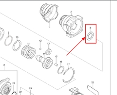 Vòng đệm ( 20 ) máy bu long DTW700 Makita 253481-9