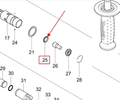 Vòng đệm cao su máy khoan bê tông, DHR165, DHR171, HR166, HR140, MAKITA 213183-9