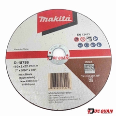 Đá cắt inox ( 180x2x22.23mm ) Makita D-18786