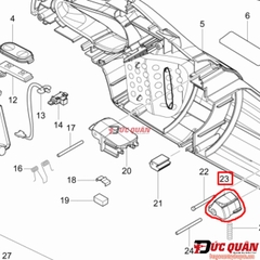 Nút nhấn giữ nấp hút bụi Makita DCL282 459329-5