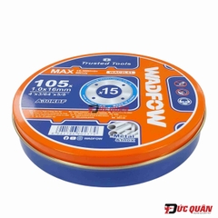 Bộ 15 Đá cắt kim loại, Inox ( 105x1x16mm ) WADFOW