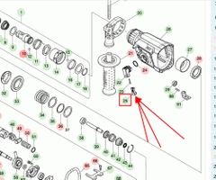 Nút chuyển chế độ máy bê tông HR003 / HR007/ HR001 / HR2651T Makita 457709-9