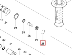 Long đền chử C máy khoan bê tông, DHR171, HR166, HR140, MAKITA 232343-4