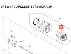 Chụp nhôm máy DFS251/ DFS452 Makita 158876-0