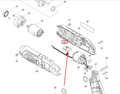 Cần gạt khóa máy bắn vít, TD022, TD021D, MAKITA, 451523-5