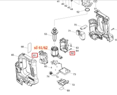 Vỏ chứa cuộn máy khoan bê tông, DHR171, HR171, MAKITA, 183G09-0
