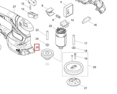 Nhông lớn máy tỉa hàng rào DUM604, UH022D, MUM600, MUM164, Makita 226831-1