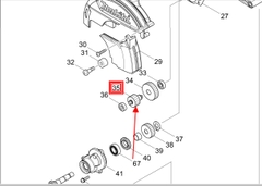 Nhông nhỏ (17) máy cưa đĩa DCS551 Makita 227807-1