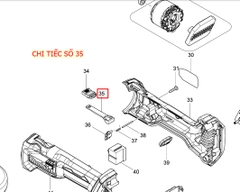 Thanh đẩy công tắc máy mài góc MAKITA DGA404/DGA408