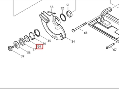 Vòng đệm khóa lưỡi DCS550/ DCS553 Makita 267802-9