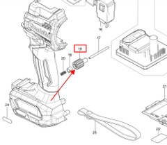 Núm điều chỉnh cấp trược HP001G Makita 140R76-4