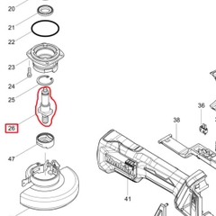 Trục nhông máy mài DGA406/ DGA408/ DGA418 Makita 326669-5