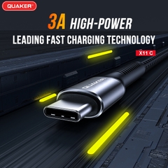 Cáp sạc dù Quaker X11 3A 1M USB - Type C