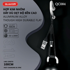 Cáp Sạc Dù Quaker 1M QC - 084M 3.1A