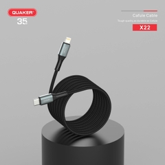 Cáp sạc Quaker 35W X22 TypeC to Lightning 1,2M