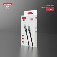 Cáp sạc Quaker 35W X22 TypeC to Lightning 1,2M