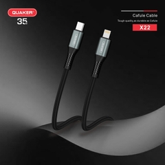 Cáp sạc Quaker 35W X22 TypeC to Lightning 1,2M