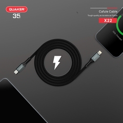 Cáp sạc Quaker 35W X22 TypeC to Lightning 1,2M