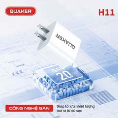 Bộ Sạc Nhanh Quaker H11 US 20W