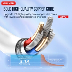 CÁP SẠC SILICON CAO CẤP QUAKER X69C