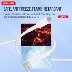 CÁP SẠC SILICON CAO CẤP QUAKER X69C