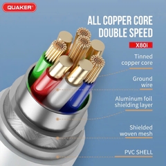 CÁP SẠC QUAKER 1M X80I 3A
