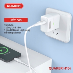 BỘ SẠC NHANH QC 3.0 - 18W  QUAKER H15I